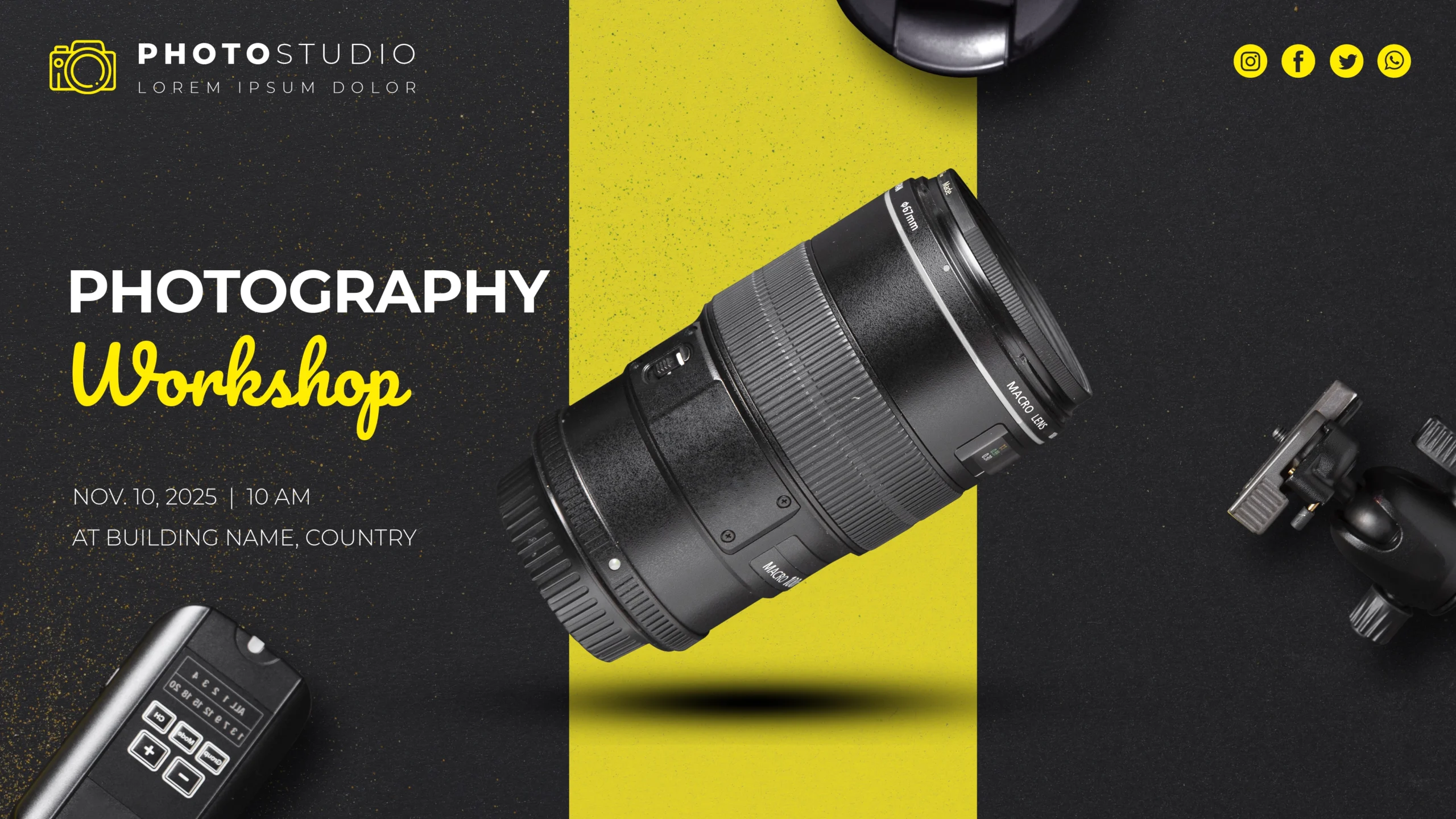 Photography Workshop Template Banner