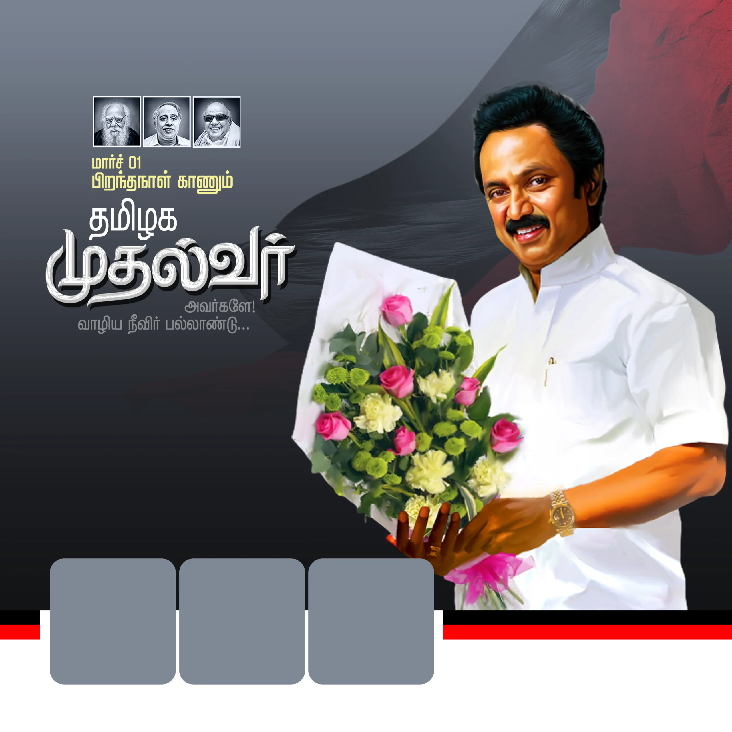 Best DMK stalin birthday psd free download